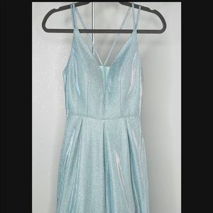 Light Blue Glitter Dress